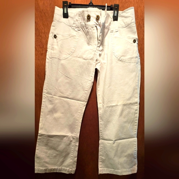 !it Jeans Women's/JR's Cropped White Stretch Capri Jeans Sz7 - Picture 2 of 11